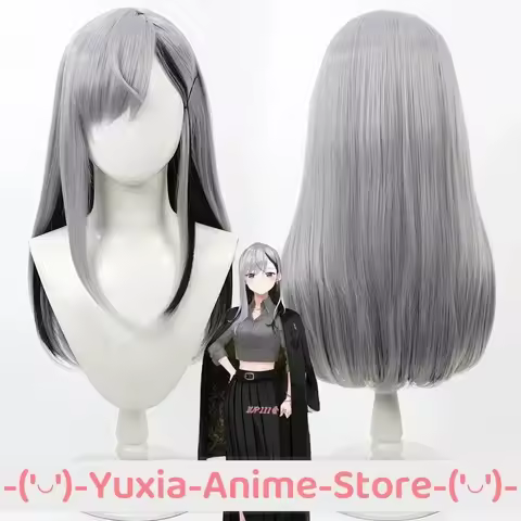 NIJISANJI VTuber Higuchi Kaede Cosplay Wig and Cap Anime Roleplay Wigs Party Costume Prop Synthetic 