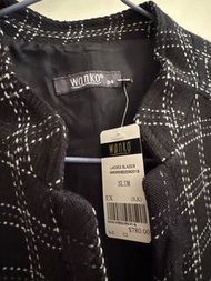 Wanko 女士修身格子西裝外套