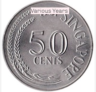 Vintage SG 50 Cents Coin (Various )