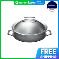 กระทะเคลอบ 3 ชน สำหรบเตาแมเหลกไฟฟา รน Cookever IH ขนาด 30 ซม. (พรอมฝาปด) ชด 2 ชน