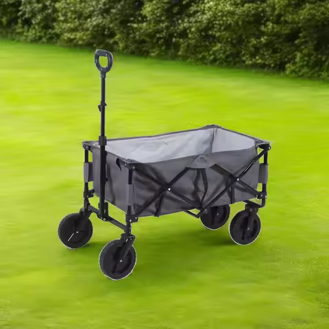 High Quality Camping Collapsible Wagon Cart Folding Outdoor Coffee Beach Picnic Pull Trolley Cart