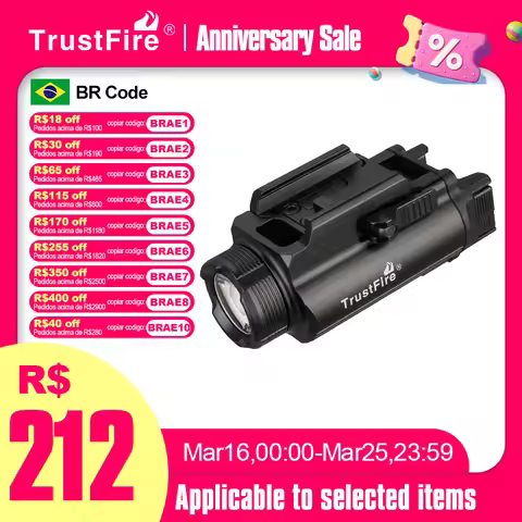 Trustfire GM35 Tactical LED Flashlights Mini Pistol Lights 1350Lumens USB Rechargeable Quick Release