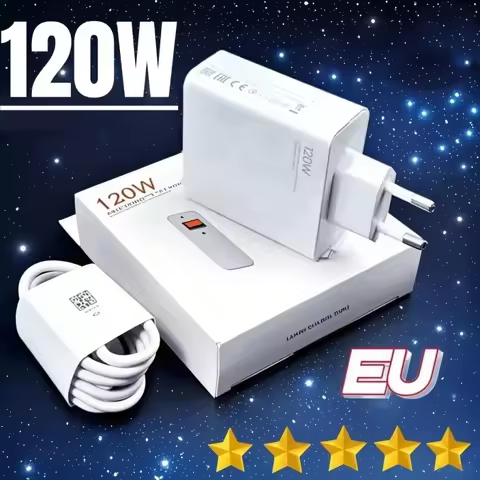 120W Ultra Fast Charger QC 5.0 EU Plug 6A Type C Cable 67W 55W 33W Rapid Charging Adapter For iPhone