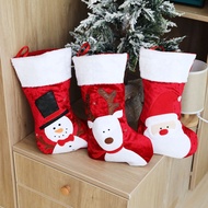 Christmas Gift Bag Ornaments Big Red Christmas Socks Christmas Eve Hanging Bedside Gift Bag Machine Embroidered Socks