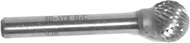 Champion Cutting Tool USD7 Uncoated Double Cut Bur, Ball Shape Solid Carbide, 3/4-Inch Cutter Diamet