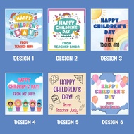 [Bundle of 12] Children's Day Stickers, Custom Stickers with Name, Childrens Day Gift, Goodie Bag Stickers,
