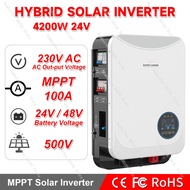 Hybrid Solar Inverter 4200W Solar Inverter 24V Pure Sine Wave Inverter 230V MPPT Solar Controller 10