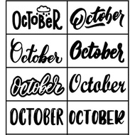 STICKER BALLOON OCTOBER - 4X6 INCH FOR 10 INCH BALLOON
