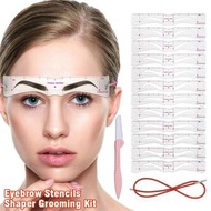 [14件套裝] 畫眉器 新手輔助畫眉器 頭戴式矽膠眉卡 [平行進口]
