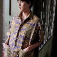 [MOO 5/24] Tiger Stripe Camo Shirt เสื้อเชิ้ตผู้ชาย แขนสั้น คอปก ลาย Tiger Camo ตัดต่อชิ้นแต่งกระเป๋