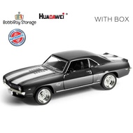 HUADAWEI 1:36 1969 Chevrolet Camaro SS Vintage Collection Matte Black