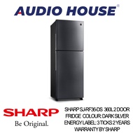 [BULKY]SHARP SJ-RF36E-DS 360L 2 DOOR FRIDGE COLOUR: DARK SILVER ENERGY LABEL: 3 TICKS 2 YEARS WARRANTY BY SHARP