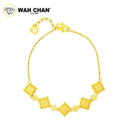 WAH CHAN 916 Gold Bracelet -  Diamond Shaped Bracelet OSB1321
