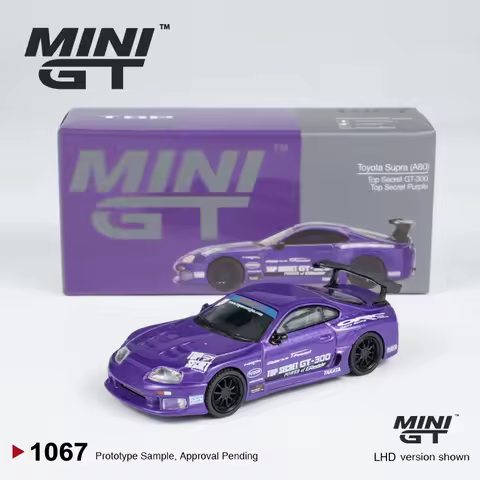 MINIGT 1067 Toyota Supra A80 Top Secret GT-300 Top Secret Purple 1:64 alloy car model