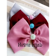 [HUSNA COLLECTION] Large Beaded Ribbon Brooch Retail Wolfis Material