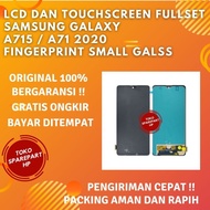 Lcd Ori Hp Samsung Galaxy A71 2020 Fingerprint Small Glass Original
