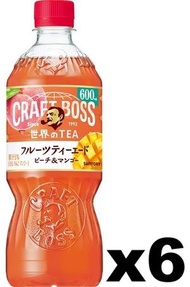 三得利 - FI0274_6 Suntory BOSS 手工水果茶 600ml x (6支裝) 此日期前最佳：2026年08月31日