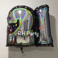 (SG seller) 21st/ 21 / Twenty One Happy Birthday number Foil Balloon (holographic) US Anagram
