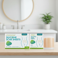 Medical Silicone Scar Strips for Post-Surgery, C-Section, and Burn Scar Treatment, Hypoallergenic, 4