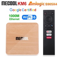 【จัดส่งจากกรุงเทพฯ ประเทศไทย】Official Mecool KM6 Amlogic S905X4 Deluxe Edition TV Box Android 10 4GB 32GB 64GB Wifi 6 Google Certified Support AV1 1000M Media Player built-in netflix 3 month warranty