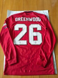 曼聯 Greenwood 26 號長袖球衣 size M