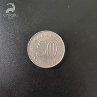 Koleksi Uang Koin Asing 50 Sen Malaysia Tahun 1973 | Uang Luar Negeri