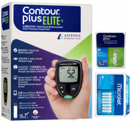 Contour - Contour Plus Elite 血糖機套裝 (50張紙+ MICROLET 100採血針 +1機) #CONTOUR PLUS #(血糖機)原裝行貨 繁體中文