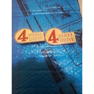 Emblem logo hartop writing 4wd 4 wheel drive