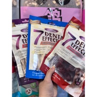 7dental effects chew bones 160g bag with 3 flavors for dogs to help clean teeth and smell good