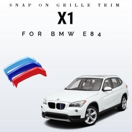 For BMW M-Colored Grille Strips ABS Snap-On Overlay for BMW X1 Series E84 2007-2011