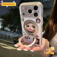 Ins Blythe Doll +3D 360 Rotate Flip Cover Stand Phone Case Compatible With iPhone 17 16 15 14 13 12 