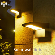 Wall Lamp Solar LED Light Outdoor Wall Sconce Lamp Outdoor Lighting 7-character Garden Lights IP55 Waterproof Balcony Decoration