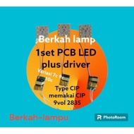 1set PCB LED plus driver variation 6w 7w 8w white light