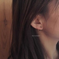B.B Style Simple Style Back Hanging Double-Line Hook Earrings All-Match Unisex Earrings Earrings wan