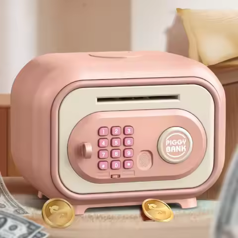 Password Lock Bank Safe Box Money Box Fingerprint Children Money Boxes Safe Safe Box ATM Savings Box
