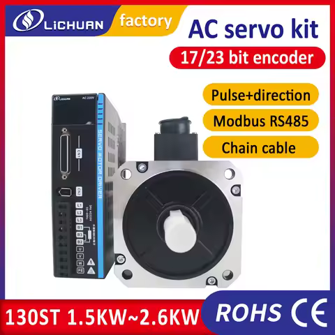 Lichuan servo motor 130ST 1.5KW 2KW 2.6KW servomotor driver kit 6Nm 7.7Nm 10Nm for robot servo motor