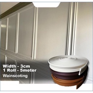 Decor PVC NBR Wainscoting Wall Frame Wainscoating Gold Bingkai Border Skirting Shiplap Wallpaper KYK