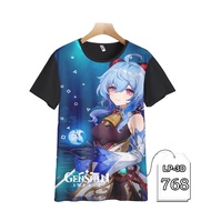 Genshin Impact T-Shirt for Kids and Adults 3D Animation Game LP3D-768 Fashion