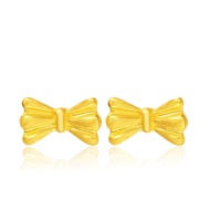 CHOW TAI FOOK 999.9 Pure Gold Stud Earring - Bow F194312