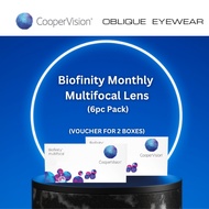 [Obliqueeyewear] COOPER VISION BIOFINITY MULTIFOCAL MONTHLY (6PCS) 2 BOXES VOUCHER [REDEEM IN STORE]