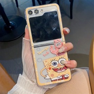 Spongebob PatrickStar Foldable Lovely Cartoon Shockproof Cases for Samsung Z Flip7 Z Flip5 Z Flip4 Z