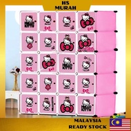 Hello Kitty Girl Kids Wardrobe 20 Cube Clothes Cabinet Organizer Almari Rak Kiub Pakaian Baju Budak Kanak Anak Perempuan