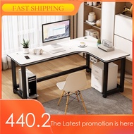SHELFO Computer Table Simplicity L Shape Table Large Capacity Corner Table Bold Rounded Corner L Tab