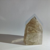 茶黃白幽靈柱 隨形 擺件 原石 晶簇 天然水晶 水晶