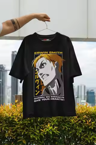 Anime T-shirt | Erwin Smith Tribute shirt | Attack on Titans Fan Apparel | manga
