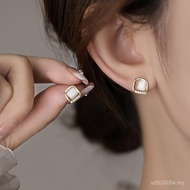 Anting-anting Batu Mata Kucing yang Unik untuk Wanita 2025 S999 Rekaan Tinggi Jarum Perak Tulen Serb