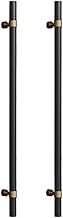Black Entry Barn Handle Bar, Contemporary Double Sided Solid Standoff, Entrance Door Handle for Inte