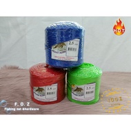 PE Rope 2.5mm Colour Red & Green & Blue Tali PE 180mtr | Warna Hijau & Merah & Biru & GG & Orange | 