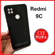 Case Hitam Polos Redmi 9c Softcase Black Matte Silikon HP - Ciemura