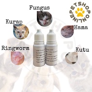 Ubat Titis Kurap Fungus Ubat Kutu Kucing Arnab 10m